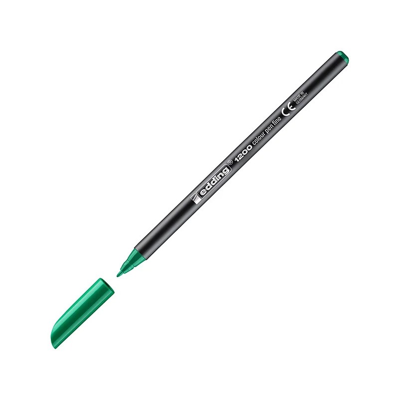 Marcador Ponta de Fibra Edding 1200 Verde