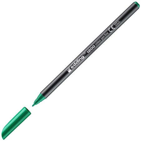 Marcador Ponta de Fibra Edding 1200 Verde