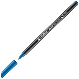 Caixa 10 Marcadores Ponta de Fibra Edding 1200 Azul Claro
