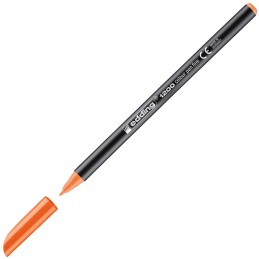 Caixa 10 Marcadores Ponta de Fibra Edding 1200 Laranja