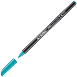 Caixa 10 Marcadores Ponta de Fibra Edding 1200 Azul Turquesa