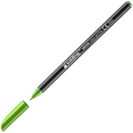 Caixa 10 Marcadores Ponta de Fibra Edding 1200 Verde Claro