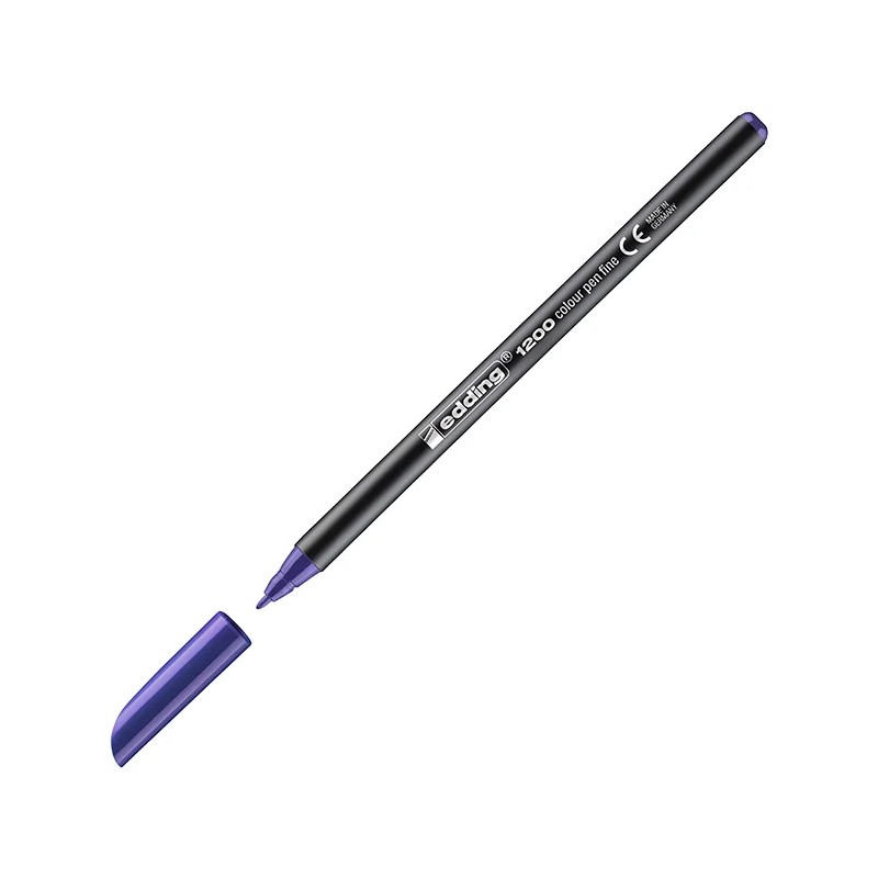 Caixa 10 Marcadores Ponta de Fibra Edding 1200 Violeta