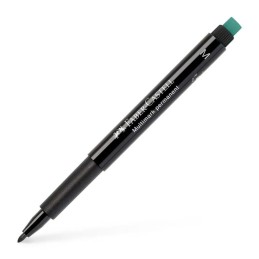 Caixa 10 Marcadores Permanente Faber-Castell Ponta Média Preto