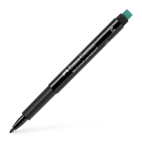 Caixa 10 Marcadores Permanente Faber-Castell Ponta Média Preto