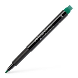 Caixa 10 Marcadores Permanente Faber-Castell Ponta Média Verde