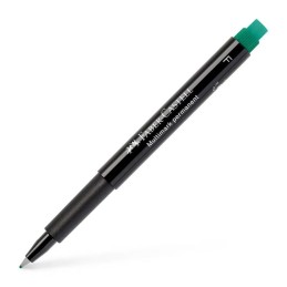 Caixa 10 Marcadores Permanente Faber-Castell Ponta Fina Verde