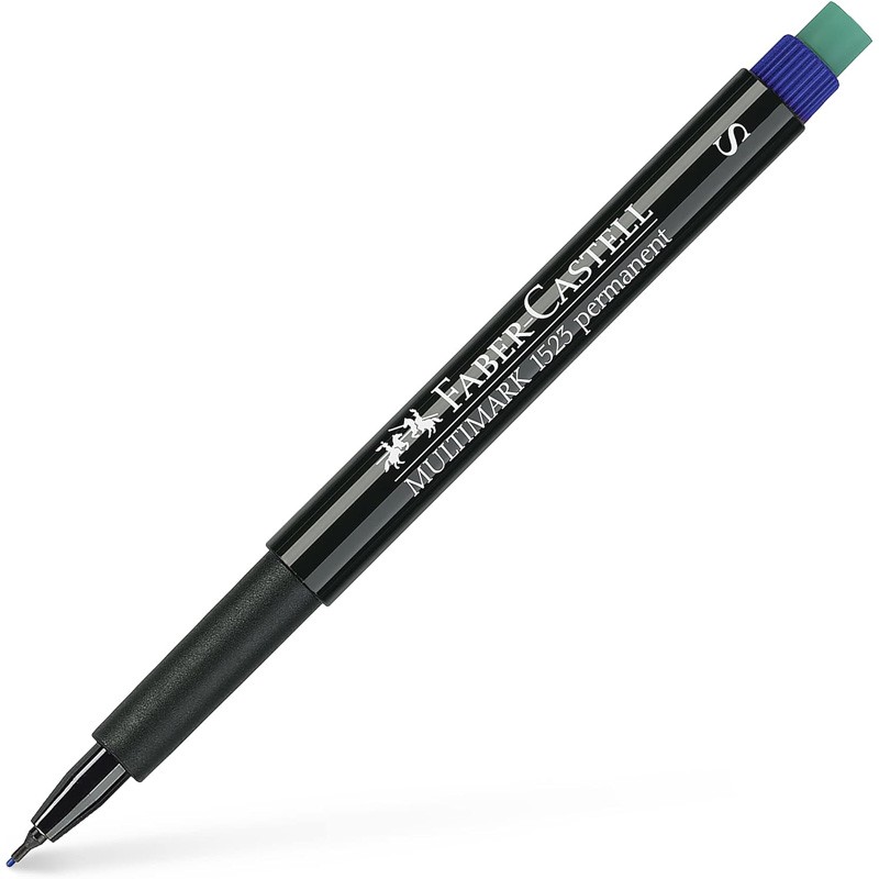 Caixa 10 Marcadores Permanente Faber-Castell Ponta Super Fina Azul Caixa 10 Marcadores Permanente Faber-Castell Ponta Super Fina Azul