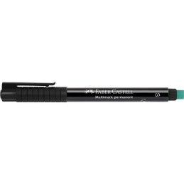 Caixa 10 Marcadores Permanente Faber-Castell Ponta Super Fina Preto