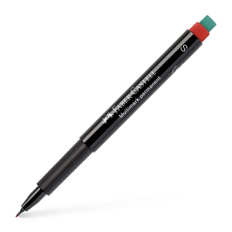 Caixa 10 Marcadores Permanente Faber-Castell Ponta Super Fina Vermelho Caixa 10 Marcadores Permanente Faber-Castell Ponta Super Fina Vermelho