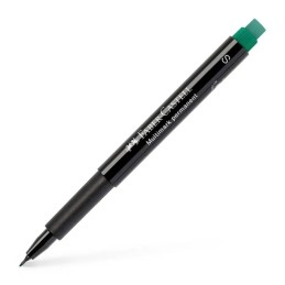 Caixa 10 Marcadores Permanente Faber-Castell Ponta Super Fina Verde
