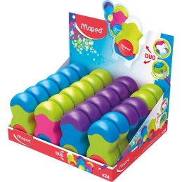 Apara-Lápis com Depósito e Borracha Maped Loopy Colorido