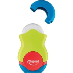Apara-Lápis com Depósito e Borracha Maped Loopy Colorido
