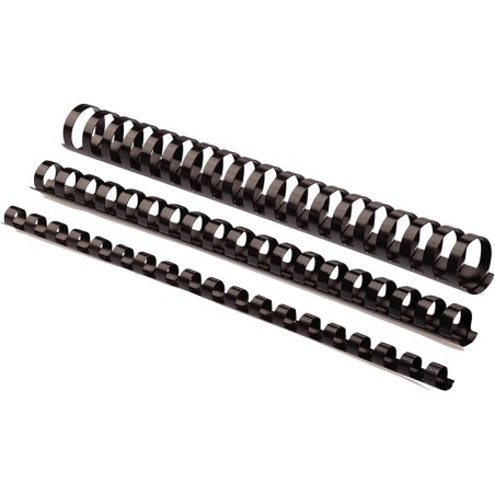 Caixa 50 Argolas Plástico A4 25mm Preto