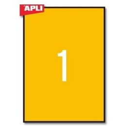 Etiquetas Fluorescentes Apli A4 02878 Amarelo