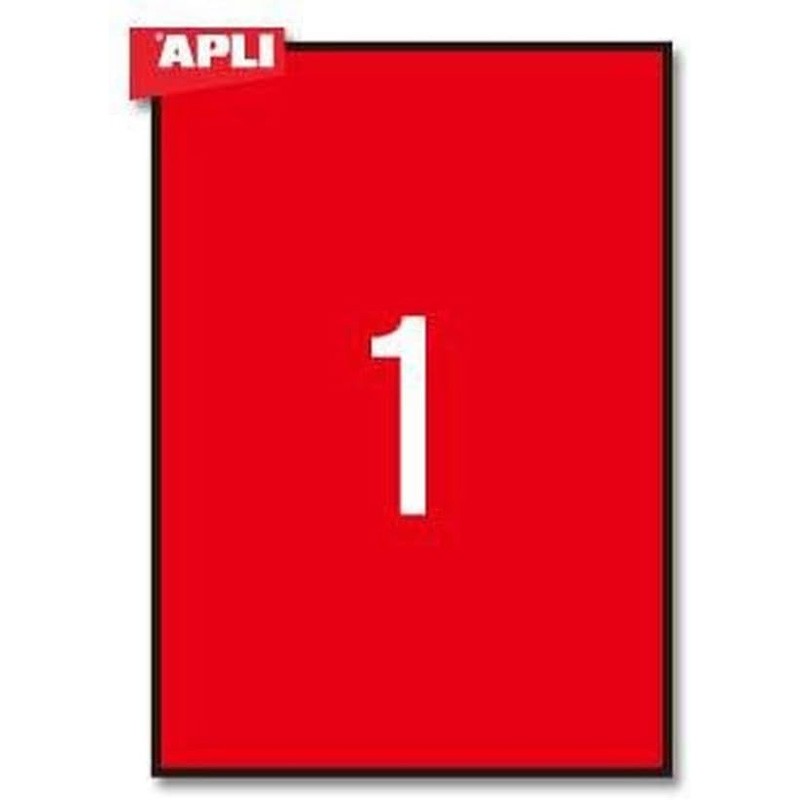 Etiquetas Fluorescentes Apli A4 02880 Vermelho Etiquetas Fluorescentes Apli A4 02880 Vermelho