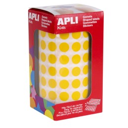 Autocolantes Redondos Apli 10,5mm 4851 Amarelo