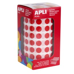 Autocolantes Redondos Apli 10,5mm 4853 Vermelho