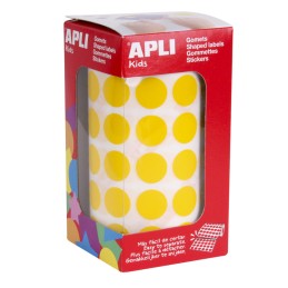 Autocolantes Redondos Apli 15mm 4855 Amarelo