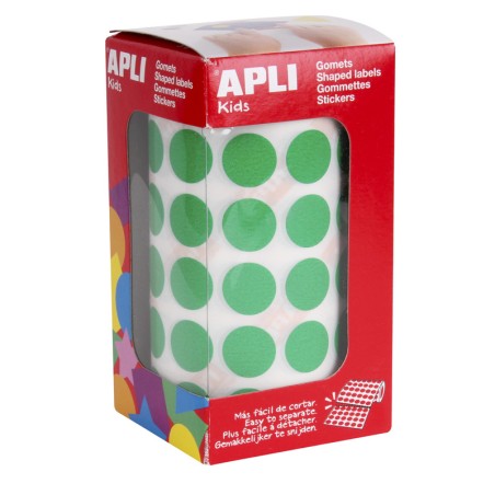 Autocolantes Redondos Apli 15mm 4858 Verde
