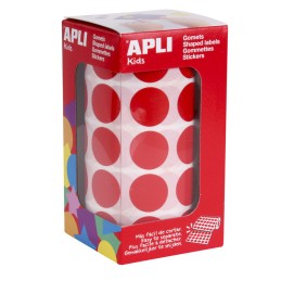 Autocolantes Redondos Apli 20mm 4861 Vermelho