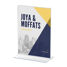 Expositor Porta Folhetos 2 Faces A4 em T Vertical