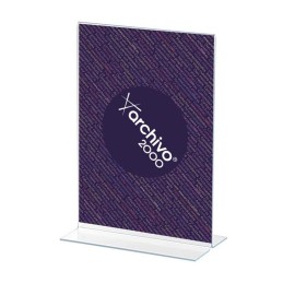Expositor Porta Folhetos 2 Faces A4 em T Vertical