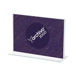 Expositor Porta Folhetos 2 Faces A4 em T Horizontal