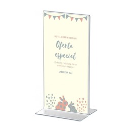 Expositor Porta Folhetos 2 Faces 1/3 A4 em T Vertical