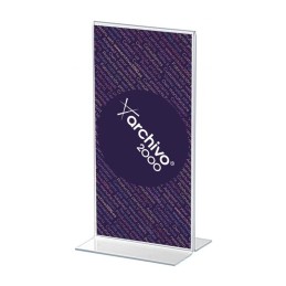 Expositor Porta Folhetos 2 Faces 1/3 A4 em T Vertical