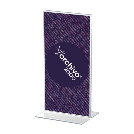 Expositor Porta Folhetos 2 Faces 1/3 A4 em T Vertical