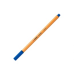Caixa 10 Marcadores Ponta de Fibra Stabilo 88 Azul