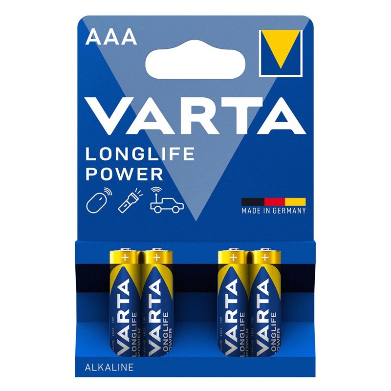 Pilhas Alcalinas Varta High Energy 4903 LR03 AAA – Blister 4 unidades