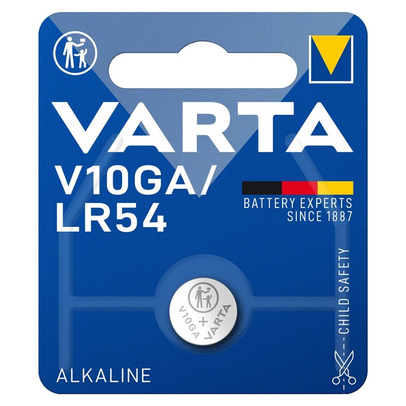 Pilha Alcalina Varta 1.5V V10GA / LR54 / AG10 / LR1130 Pilha Alcalina Varta 1.5V V10GA / LR54 / AG10 / LR1130