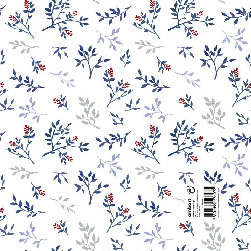 Pack 25 Fls. Papel Fantasia Clássico C40/322 Silver Lilies Pack 25 Fls. Papel Fantasia Clássico C40/322 Silver Lilies