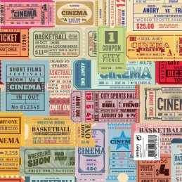 Pack 25 Fls. Papel Fantasia Clássico C40/316 Vintage Tickets