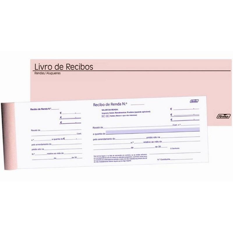 Livro de Recibos de Aluguer 105x290 100Fls. Livro de Recibos de Aluguer 105x290 100Fls.
