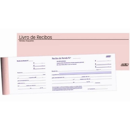 Livro de Recibos de Aluguer 105x290 100Fls.