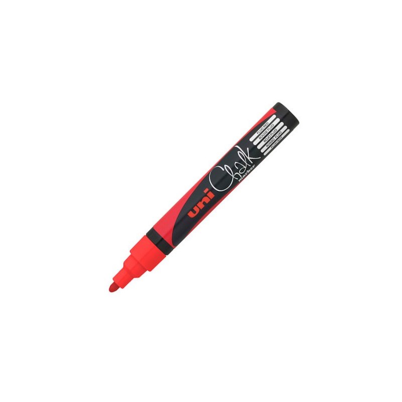 Marcador de Giz Liquido Uni PWE-5M Vermelho