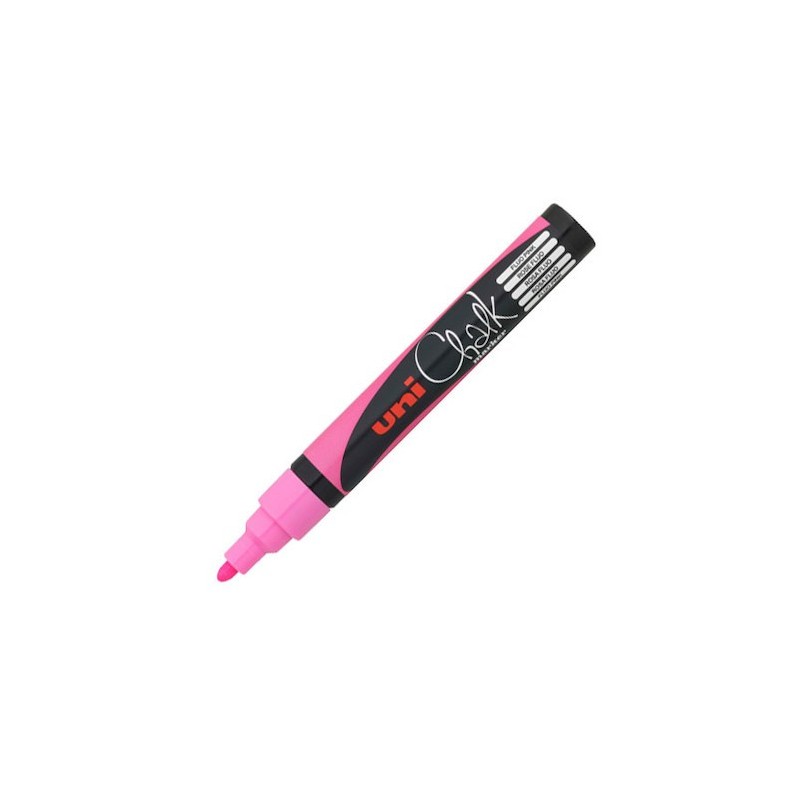 Marcador de Giz Liquido Uni PWE-5M Rosa Fluor Marcador de Giz Liquido Uni PWE-5M Rosa Fluor