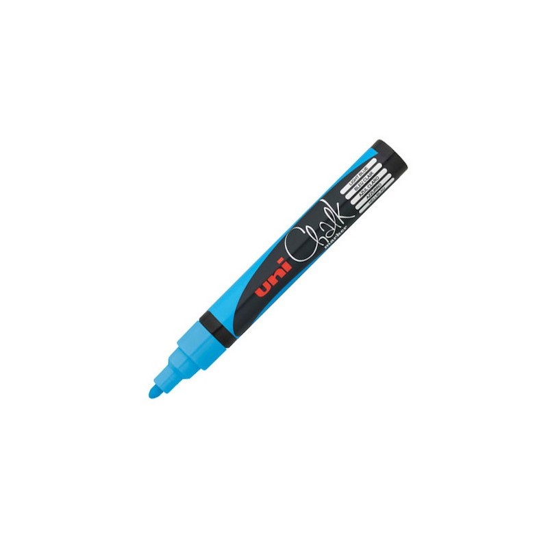 Marcador de Giz Liquido Uni PWE-5M Azul Claro