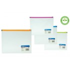 Bolsa Transparente A5 PP c/ Fecho e Lombada 3cms - Pack 12 unidades