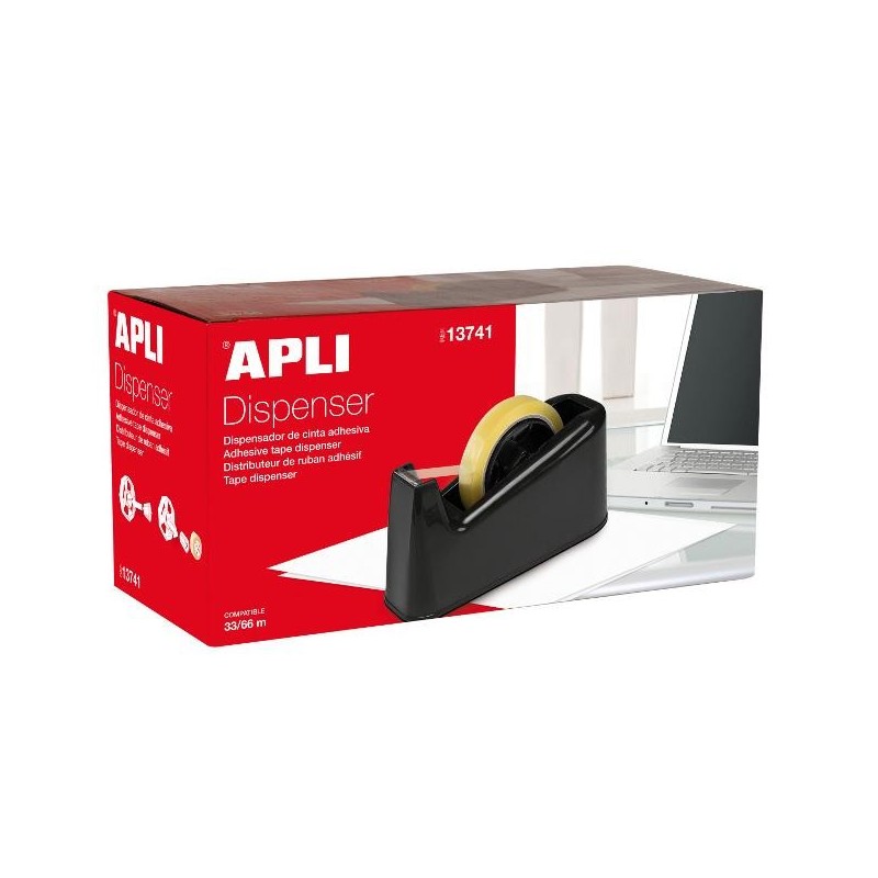 Desenrolador Fita adesiva Apli 33 / 66 Mt 13741 Preto Desenrolador Fita adesiva Apli 33 / 66 Mt 13741 Preto