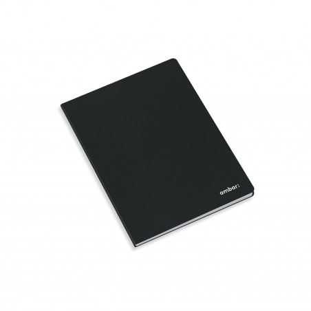 Caderno Agrafado Capa Preta A5 Quadriculado