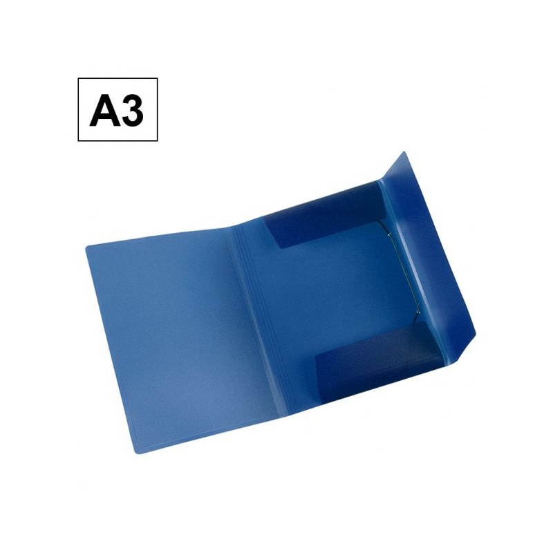 Capa Plástica com Elásticos A3 Plus Office Azul