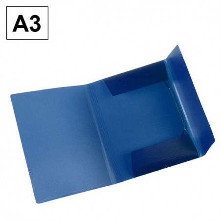 Capa Plástica com Elásticos A3 Plus Office Azul