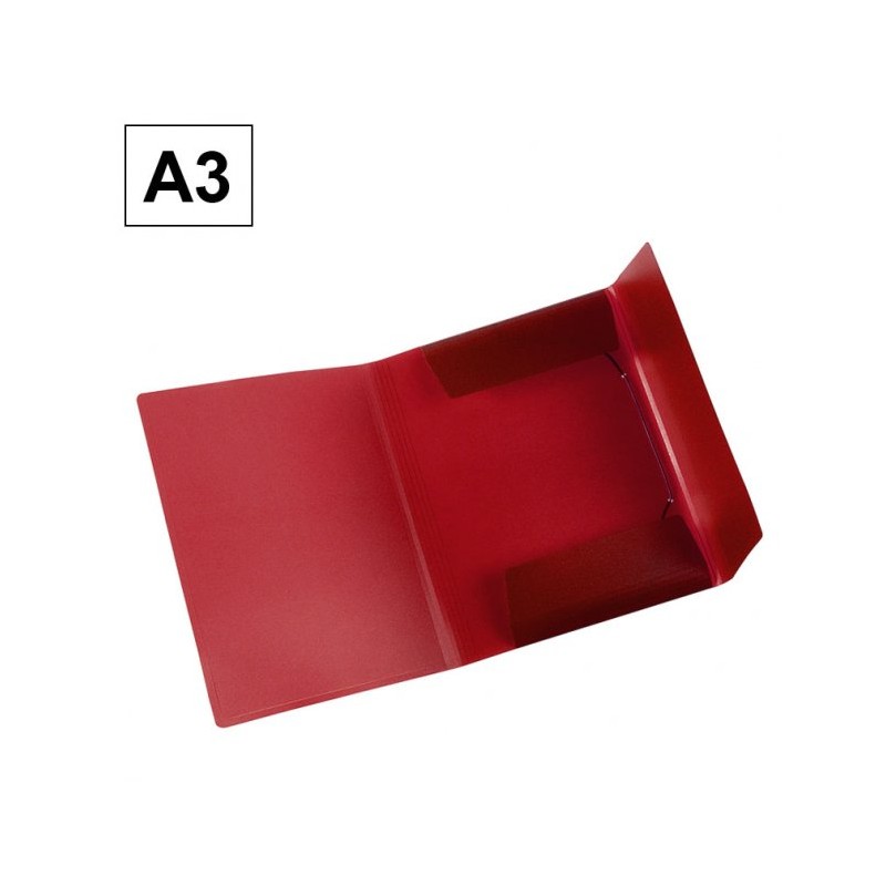 Capa Plástica com Elásticos A3 Plus Office Vermelho