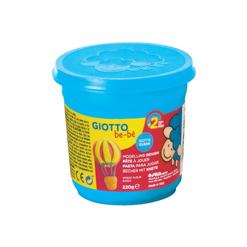 Pasta de Modelar Giotto Be-Bé 220 gr 463004 Azul Cyan