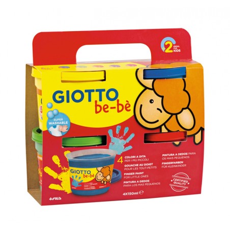 Set Giotto Be-Bé 4 Boiões Pintura a Dedos 150 ml 467200