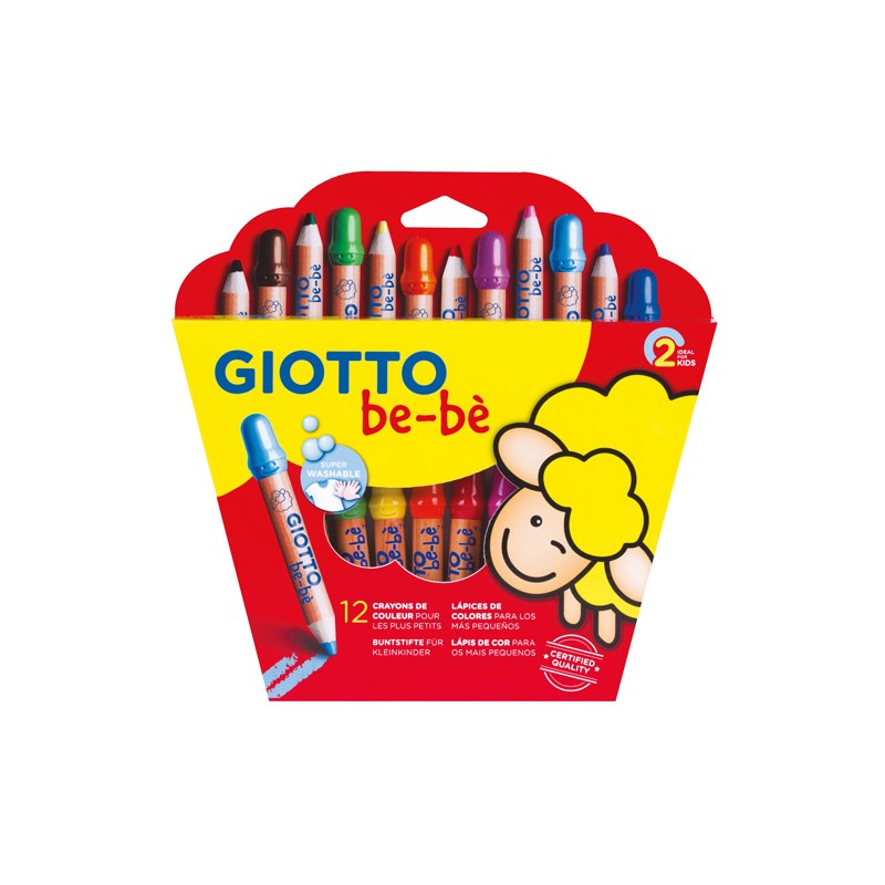 Lápis de Cor Giotto Be-bé 469700 - Caixa 12 unidades Lápis de Cor Giotto Be-bé 469700 - Caixa 12 unidades